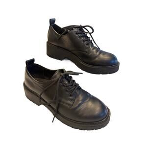 Y2K 90’s Madden Girl Black Chunky Platform Oxford, Lace Up, Grunge Punk EUC Sz 9